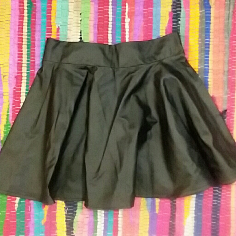Pleather skater skirt